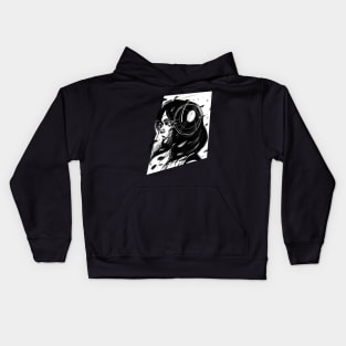 005/100 - Silhouette of a Cybergirl Kids Hoodie